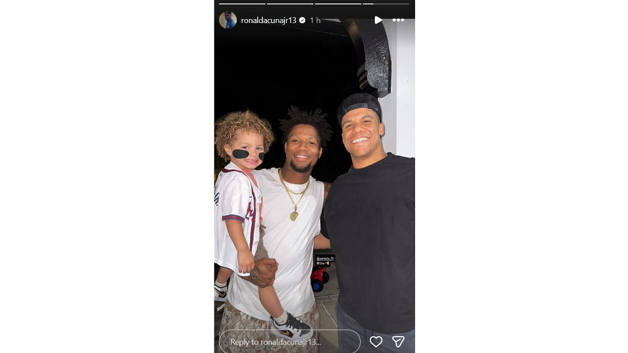Ronald Acuna Jr.'s Instagram story (Source: @ronaldacunajr13/Instagram)